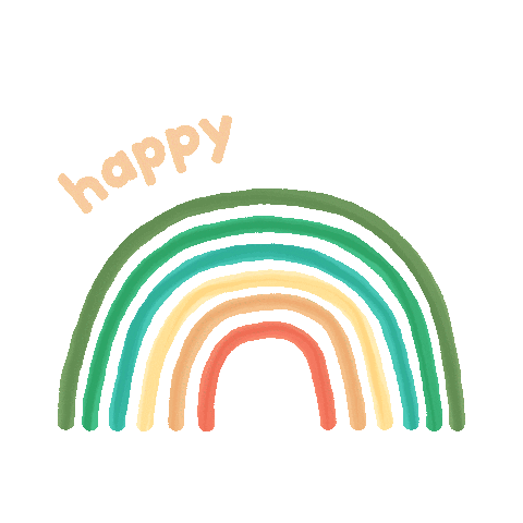 Happy Birthday Rainbow Sticker by Wiwiurka