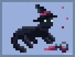 Black Cat Pixel GIF