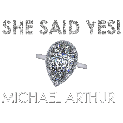 I Said Yes Proposal Sticker by Michael Arthur