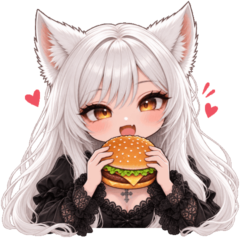 Fast Food Eating Sticker