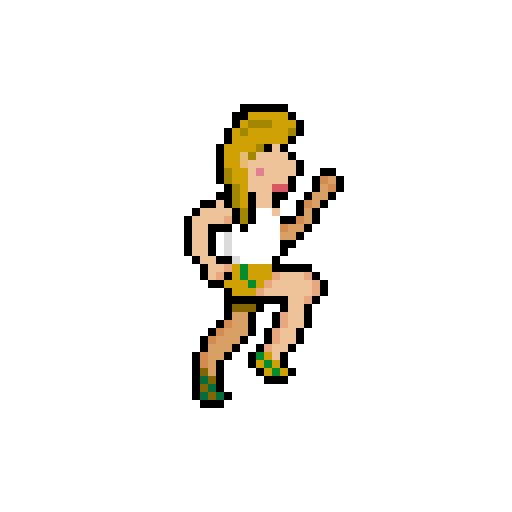 Pixel Running Sticker