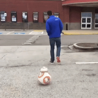 Man Takes His BB8 to the Box Office