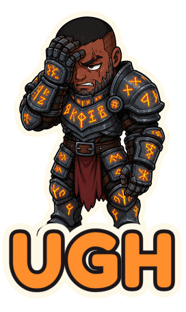 Ugh Seriously Sticker by CobraCat Games