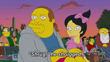 The Simpsons Shrug GIF by AniDom