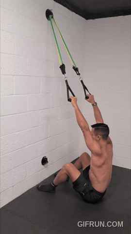 Seated Lat Pulldowns - Resistance Band GIF