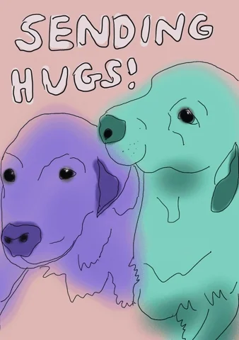 Miss You Dogs GIF by GIPHY Studios Originals