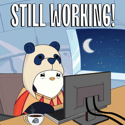 Tired Work Day GIF by Pudgy Penguins