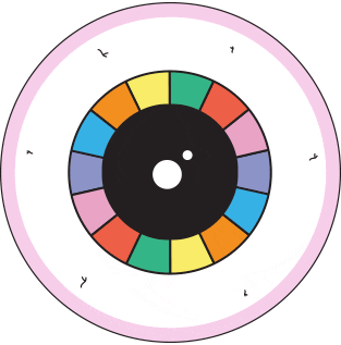 Rainbow Eyes Sticker by RARO
