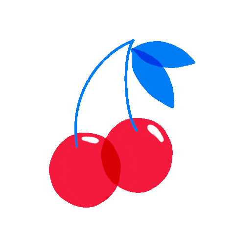 Fruit Cherries Sticker by andrew kuttler