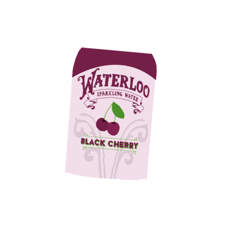 Refreshing Black Cherry Sticker by Waterloo Sparkling Water