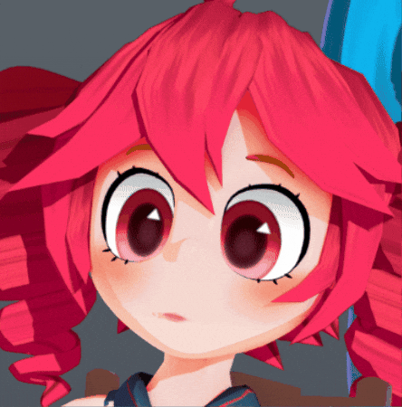 Looks Up Big Eyes GIF