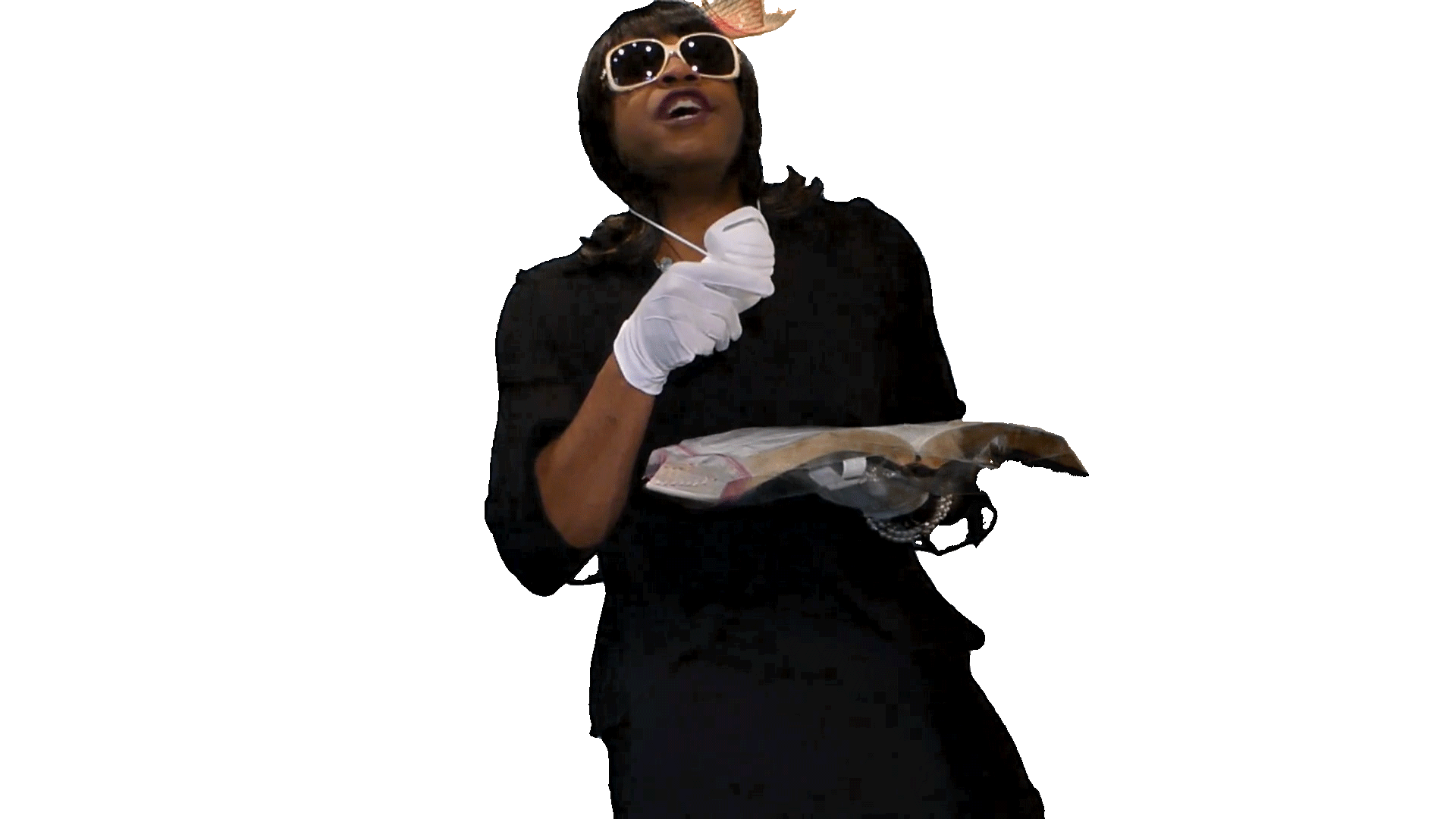 Pray Go Away Sticker by Robert E Blackmon