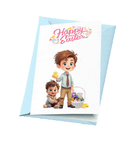 Boys Girls Easter Sticker