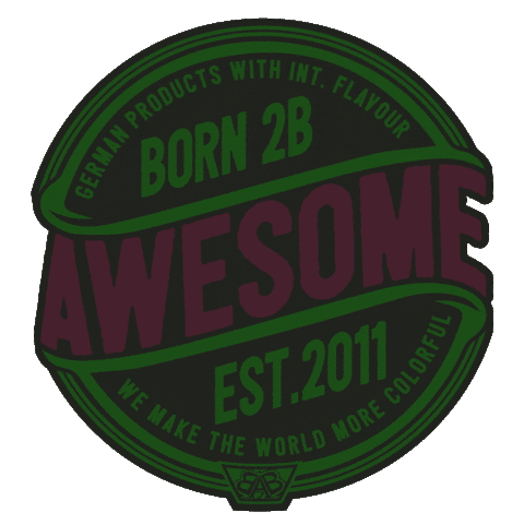 Awesome Neon Sticker by B2BA Clothing