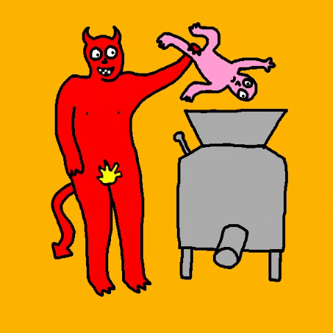 matthew_harris art abstract evil devil GIF
