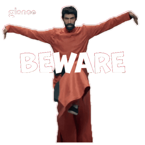 Bollywood Beware Sticker by Glance Roposo