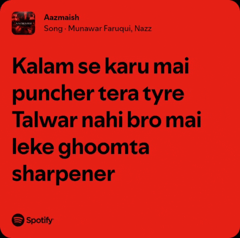 Aazmaish Lyrics GIF