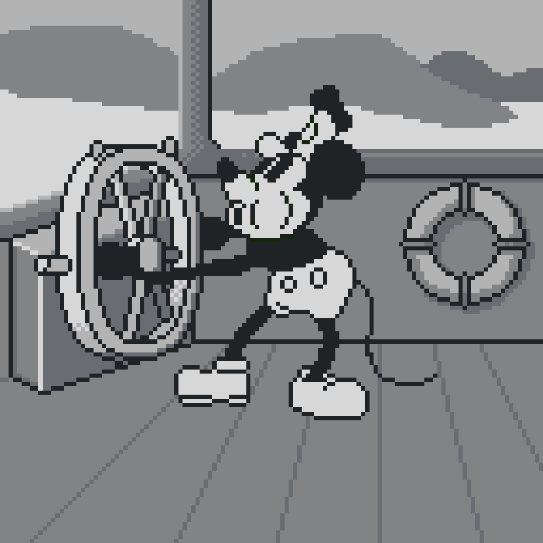 Steamboat Willie Pixel GIF