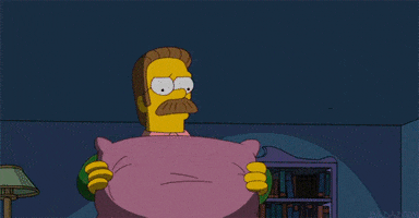 ned flanders pillow GIF