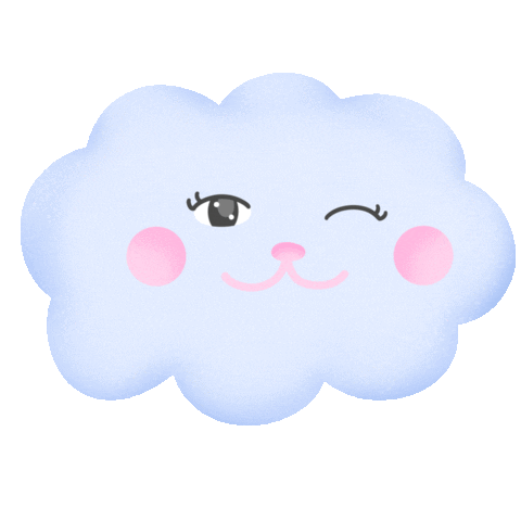 Wink Clouds Sticker