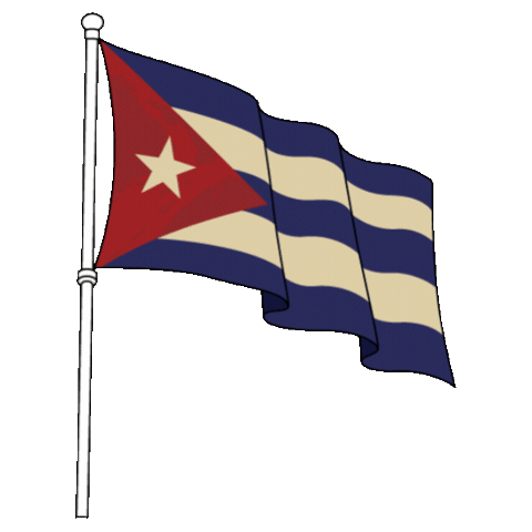 Cuba Flag Sticker by Hell Pizza