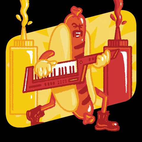 Hot Dog Ketchup GIF by Dan Blaushild