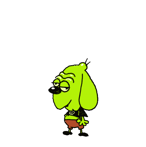 Scared Dog Sticker by kinjiro