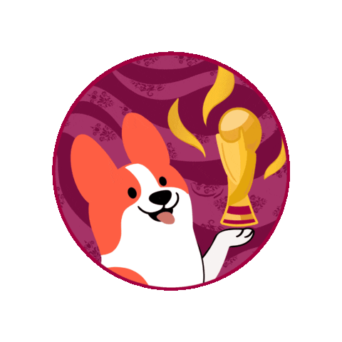 World Cup Dog Sticker by CorgeeSoftware