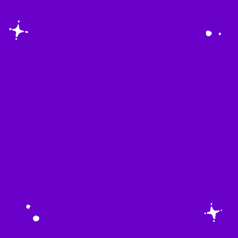 Text gif. Purple speech bubble appears amongst sparkling stars against a blue background. Stylized text reads, “I believe you.”