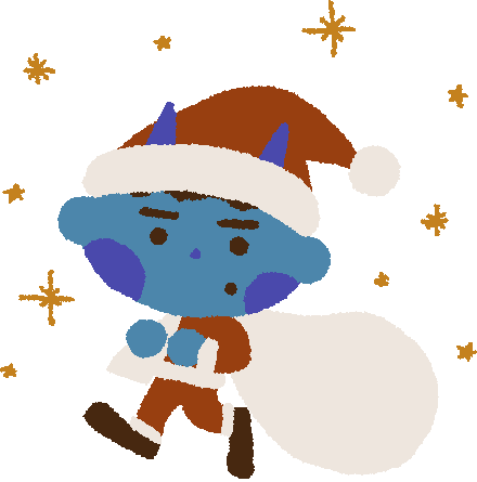 走る Merry Christmas Sticker