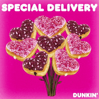 Valentines Day Flowers GIF by Dunkin’