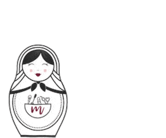 Matrioshka Sticker by malinka