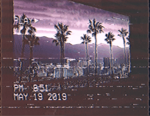 fuzzyghost aesthetic vhs vaporwave retrowave GIF