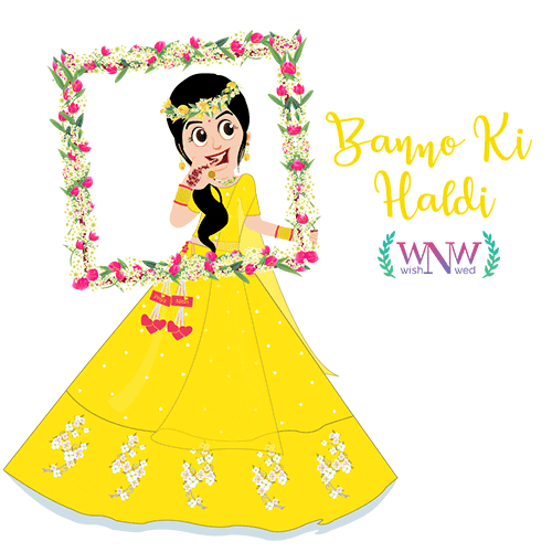 Indian Wedding Haldi Sticker by Wish N Wed for iOS & Android | GIPHY