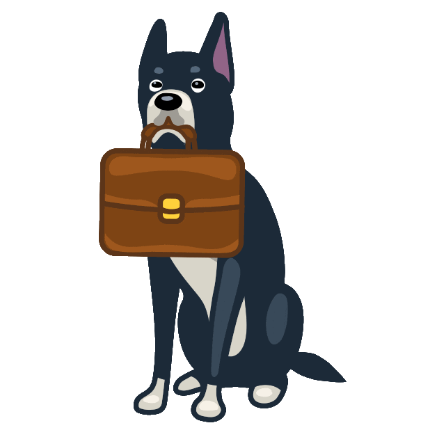 New Job Dog Sticker by Iconka