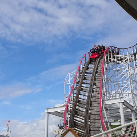GronaLund ride carousel roller coaster twister GIF