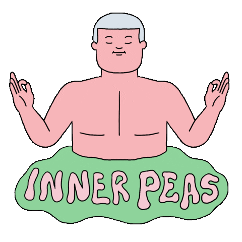 Inner Peace Chill Sticker by Sherchle
