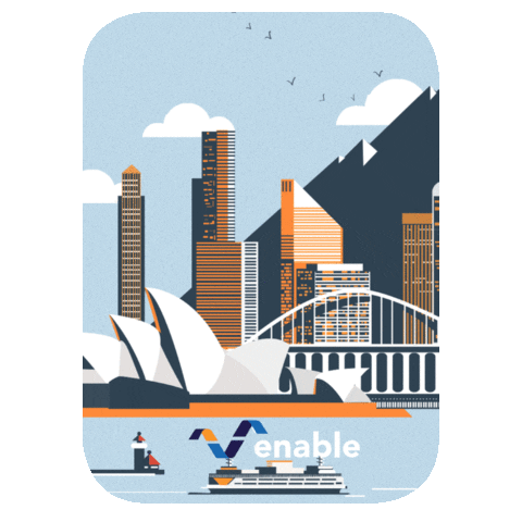 Sydney Harbour Vintage Sticker by enableps