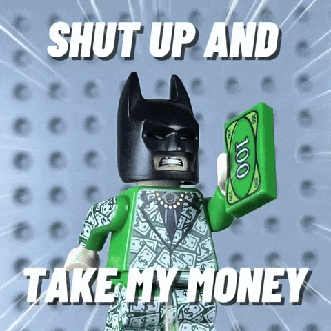 Lego Batman Shut Up And Take My Money GIF