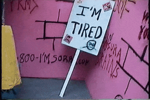 Tired Protest GIF by deladeso