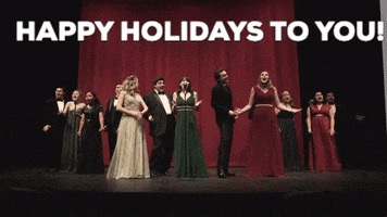 Curtain Call Happy Holidays GIF by University Of Lynchburg
