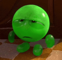 Squint Green Guy GIF