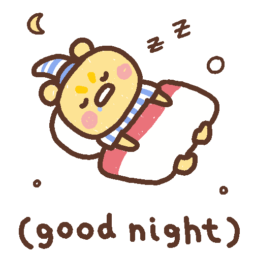 Tired Good Night Sticker by Simian Reflux