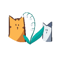 Lily Of The Valley Cat Sticker