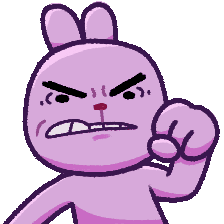 Angry Bunny Sticker