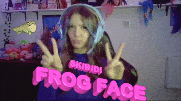 Skibidi Frog Face GIF