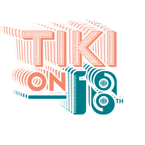 Tiki on 18th Sticker