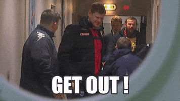 get out farley GIF by FCG Rugby