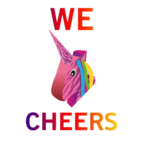 Unicorn Cheer Sticker by WallDecaux