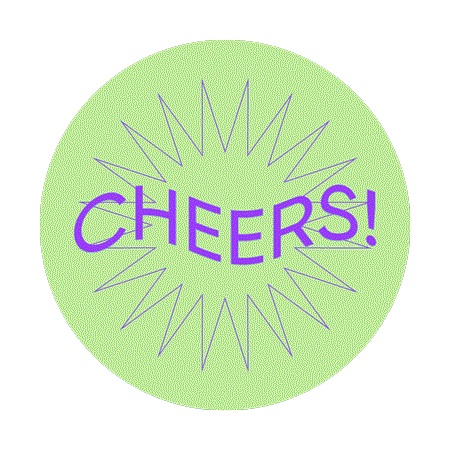 Clink Clink Cheers Sticker by Cherie